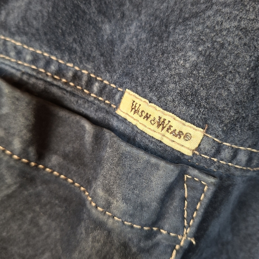 Vintage Wash & Wear Leather Suede Button Up Overshirt Jacket Shirt Coat - Picture 7 of 12